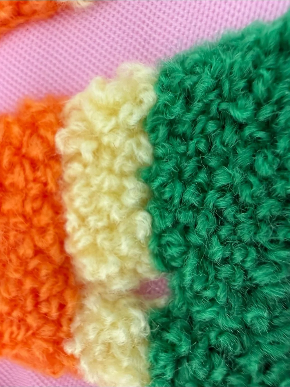 Shiraleah Pink Travel Pouch with Rainbow Chenille Lettering